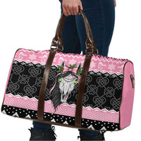 Anglesey Wales Christmas Travel Bag Pink Mari Lwyd Welsh Celtic Knot - Wonder Print Shop