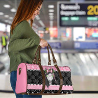 Anglesey Wales Christmas Travel Bag Pink Mari Lwyd Welsh Celtic Knot - Wonder Print Shop