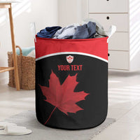 Personalized Canada Soccer Laundry Basket Maple Leaf and Map Style - Wonder Print Shop