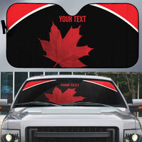 Personalized Canada Soccer Auto Sun Shade Maple Leaf and Map Style - Wonder Print Shop