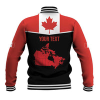 Personalized Canada Soccer Baseball Jacket Maple Leaf and Map Style - Wonder Print Shop