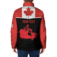 Personalized Canada Soccer Padded Jacket Maple Leaf and Map Style - Wonder Print Shop