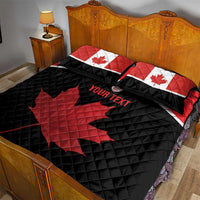 Personalized Canada Soccer Quilt Bed Set Maple Leaf and Map Style - Wonder Print Shop