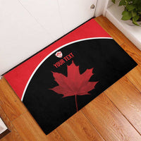 Personalized Canada Soccer Rubber Doormat Maple Leaf and Map Style - Wonder Print Shop