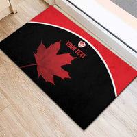 Personalized Canada Soccer Rubber Doormat Maple Leaf and Map Style - Wonder Print Shop