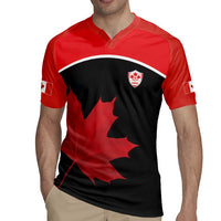 Personalized Canada Soccer Rugby Jersey Maple Leaf and Map Style - Wonder Print Shop