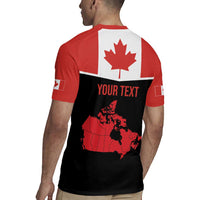 Personalized Canada Soccer Rugby Jersey Maple Leaf and Map Style - Wonder Print Shop