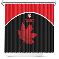Personalized Canada Soccer Shower Curtain Maple Leaf and Map Style - Wonder Print Shop
