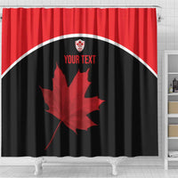 Personalized Canada Soccer Shower Curtain Maple Leaf and Map Style - Wonder Print Shop
