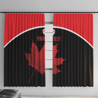 Personalized Canada Soccer Window Curtain Maple Leaf and Map Style - Wonder Print Shop