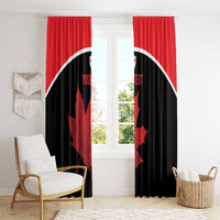 Personalized Canada Soccer Window Curtain Maple Leaf and Map Style - Wonder Print Shop