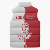 Personalized Rugby England Sleeveless Puffer Jacket Red Rose Champions