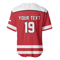 Austria Ice Hockey Custom Baseball Jersey Austrian Eagle Shield Red Version