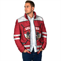 Austria Ice Hockey Custom Padded Jacket Austrian Eagle Shield Red Version