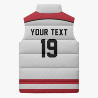Austria Ice Hockey Custom Sleeveless Puffer Jacket Austrian Eagle Shield White Version