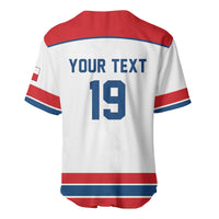 Czech Republic Ice Hockey Custom Baseball Jersey Czechia Lion Shield White Version