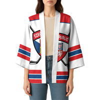 Czech Republic Ice Hockey Custom Kimono Czechia Lion Shield White Version