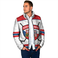 Czech Republic Ice Hockey Custom Padded Jacket Czechia Lion Shield White Version