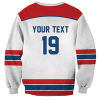Czech Republic Ice Hockey Custom Sweatshirt Czechia Lion Shield White Version