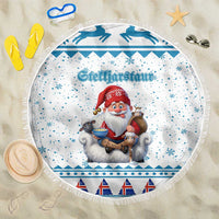 Iceland Christmas Beach Blanket Stekkjastaur Sheep-Cote-Clod - Wonder Print Shop