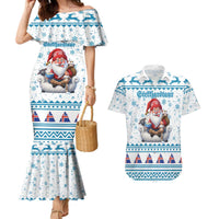 Iceland Christmas Couples Matching Mermaid Dress and Hawaiian Shirt Stekkjastaur Sheep-Cote-Clod LT19