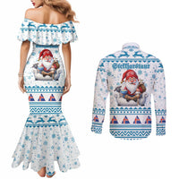 Iceland Christmas Couples Matching Mermaid Dress and Long Sleeve Button Shirt Stekkjastaur Sheep-Cote-Clod LT19
