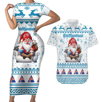 Iceland Christmas Couples Matching Short Sleeve Bodycon Dress and Hawaiian Shirt Stekkjastaur Sheep-Cote-Clod LT19
