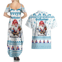Iceland Christmas Couples Matching Summer Maxi Dress and Hawaiian Shirt Stekkjastaur Sheep-Cote-Clod LT19