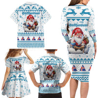 Iceland Christmas Family Matching Long Sleeve Bodycon Dress and Hawaiian Shirt Stekkjastaur Sheep-Cote-Clod LT19