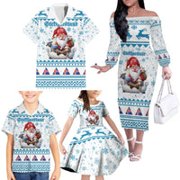 Iceland Christmas Family Matching Off The Shoulder Long Sleeve Dress and Hawaiian Shirt Stekkjastaur Sheep-Cote-Clod LT19
