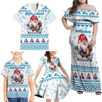 Iceland Christmas Family Matching Off Shoulder Maxi Dress and Hawaiian Shirt Stekkjastaur Sheep-Cote-Clod LT19
