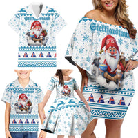 Iceland Christmas Family Matching Off Shoulder Short Dress and Hawaiian Shirt Stekkjastaur Sheep-Cote-Clod LT19
