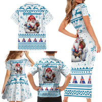 Iceland Christmas Family Matching Short Sleeve Bodycon Dress and Hawaiian Shirt Stekkjastaur Sheep-Cote-Clod LT19