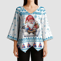 Iceland Christmas Kimono Sleeve Blouse Stekkjastaur Sheep-Cote-Clod LT19
