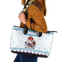 Iceland Christmas Leather Tote Bag Stekkjastaur Sheep-Cote-Clod - Wonder Print Shop