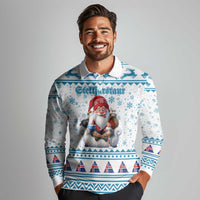 Iceland Christmas Long Sleeve Polo Shirt Stekkjastaur Sheep-Cote-Clod LT19