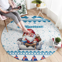 Iceland Christmas Round Carpet Stekkjastaur Sheep-Cote-Clod - Wonder Print Shop