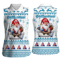 Iceland Christmas Women Sleeveless Polo Shirt Stekkjastaur Sheep-Cote-Clod LT19