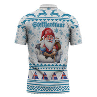 Iceland Christmas Zipper Polo Shirt Stekkjastaur Sheep-Cote-Clod LT19