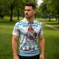 Iceland Christmas Zipper Polo Shirt Stekkjastaur Sheep-Cote-Clod LT19