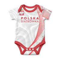 Custom Poland Volleyball 2026 Baby Onesie Polska Siatkowka 3 Time Champions