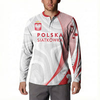 Custom Poland Volleyball 2026 Button Sweatshirt Polska Siatkowka 3 Time Champions