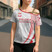 Custom Poland Volleyball 2026 Cross Shoulder Shirt Polska Siatkowka 3 Time Champions