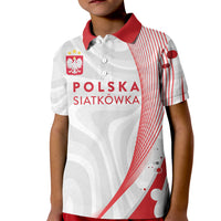 Custom Poland Volleyball 2026 Kid Polo Shirt Polska Siatkowka 3 Time Champions