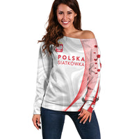 Custom Poland Volleyball 2026 Off Shoulder Sweater Polska Siatkowka 3 Time Champions