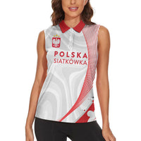 Custom Poland Volleyball 2026 Women Sleeveless Polo Shirt Polska Siatkowka 3 Time Champions