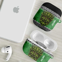 Personalized Anglesey Wales Christmas AirPods Case Green Man Celtic Knot - Wonder Print Shop