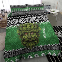 Personalized Anglesey Wales Christmas Bedding Set Green Man Celtic Knot - Wonder Print Shop