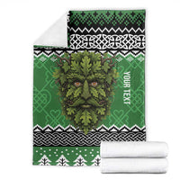 Personalized Anglesey Wales Christmas Blanket Green Man Celtic Knot - Wonder Print Shop