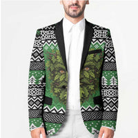Personalized Anglesey Wales Christmas Blazer Green Man Celtic Knot - Wonder Print Shop